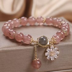 Daisy • Strawberry Crystal Bracelet freeshipping - Deegnt Strawberry Crystal, Good Things In Life, Inexpensive Jewelry, Gelang Manik-manik, Pretty Jewelry Necklaces, Gelang Manik, Enjoy Every Moment, Beads Bracelet Design, Jewelry Accessories Ideas