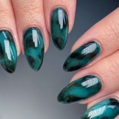 Elevate your look with our Deep Green Marble Press On Nails! These reusable, handmade fake nails feature a stunning marble design, perfect for a bold, custom manicure. Easy to apply, they offer effortless elegance in both short and long styles! 📦 What comes with your press on nail kit? 10 nails of your size 24 adhesive tabs 1 nail file 1 cuticle stick Instructions on how to apply and remove them. Finding Your Size:Check out our sizing chart or Visit our sizing tutorial here: Sizing DirectionsNo Tortoise Shell Nails, Teal Nail Designs, Shell Nails, Water Marble Nails, Teal Nails, Marble Nail Designs, Fall Nail Colors, Marble Nails, Unique Nails