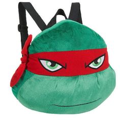 Help Your Little One Turn Heads At School With This Teenage Mutant Ninja Turtle Raphael Plush Backpack. It Is 10" High And Features A Low Pile, Plush Foam-Filled Head With Embroidered Eye And Mouth Details, A Zip Back Compartment And Adjustable Straps. This Raphael Backpack Is Designed To Be Durable So It Can Stand Up To Wear And Tear Over The Long Term. Teenage Mutant Ninja Turtle Raphael Plush Backpack: Features Favorite Character Graphics Superb For School Or Play Durable Construction For Lon Fun Red Backpack Bag, Novelty Red Travel Bag, Red Character Bag For School, Ninja Turtle Backpack, Ninja Action Figures, Tmnt Raphael, Raphael Ninja Turtle, Turtle Plush, Red Backpack