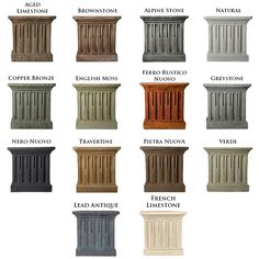 the different types of planters and their names