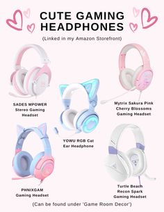 the instructions for how to use cute gaming headphones in your home or office area