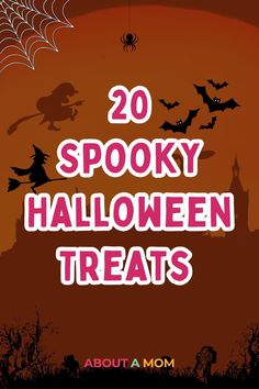 the words 20 spooky halloween treats are shown