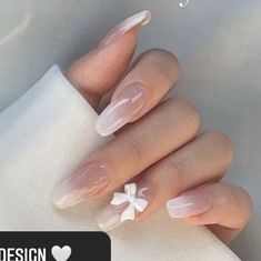 Korean Nails White, Gelly Nail, Korean Nail Art, Gel Nail Art Designs, Classy Acrylic Nails