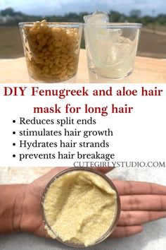 Fenugreek For Hair Growth Oil Diy, Hair Mask With Jojoba Oil, Auyvedic Hair Growth, Fenugreek And Aloe Vera For Hair, Benefits Of Fenugreek For Hair, Ayurvedic Hair Mask Recipes, Flaxseed Hair Mask Diy, Aloe Hair Mask Diy, Diy Fenugreek Hair Mask