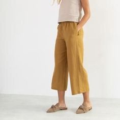 RILEY Linen Pants for Women / Wide Leg Linen Trousers | Etsy Wide Leg White Linen Pants, White Linen Pants Women, Brown Linen Pants, Linen Pants For Women, Long Linen Pants, Aztec Embroidery, Linen Ankle Pants, Loose Linen Pants, Linen Culottes