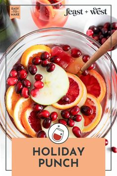 holiday punch recipe with oranges and pomegranate