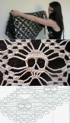 Crochet Skull Patterns, Crochet Skull, Crochet Braid Styles, Halloween Crochet, Diy Crochet Projects, Crochet Chart