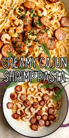 creamy cajun shrimp pasta is an easy and delicious dinner