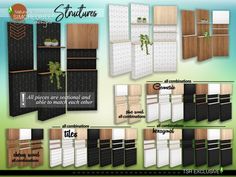 an assortment of different types of room dividers and partitions with text describing them