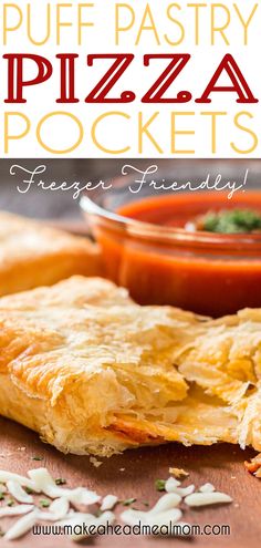 Closeup shot of pizza pocket with melted cheese inside and dipping sauce in the background. Pizza Hot Pockets, Pocket Recipes, Postpartum Prep, Pizza Dishes, Homemade Pizza Pockets, Pizza Pocket, Puff Pastry Pizza, Pastry Pizza, Pizza Hot