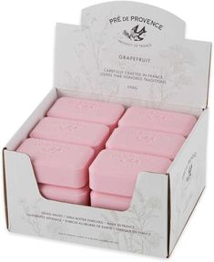 Pre de Provence Soap Imported from France Grapefruit Fragrance Eighteen (18) Large 150 gram (5.3 ounce) Bath Bars (That’s just shy of 6 pounds of soap!) Fresh, ripe, fresh-squeezed Pink Grapefruit scent FEATURES: ·        Large 150 gram size (perfect for children and adults with smaller hands) ·        Made in France ·        100% vegetable ingredients ·        Shea butter enriched (skin-nourishing oil from African nut tree) ·        Aroma provided by Pure Essential Oils ·        No parabens · French Soap, Ethyl Alcohol, Bath Bar, Pink Grapefruit, Bath Shower, Body Soap, Pure Essential Oils, Small Hands, Shower Bath