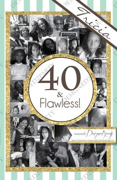 the front cover of 40 and flawesss magazine, featuring photos of women