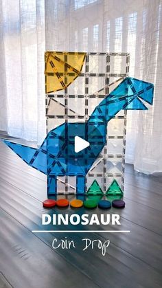 an image of a dinosaur made out of plastic blocks with the words dinosaur on it