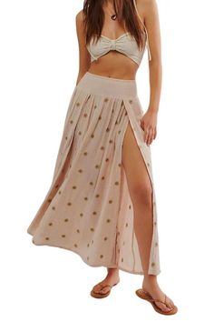 Embrace timeless elegance with our Real Love Maxi Skirt, a garment that epitomizes romantic style with a signature FP touch. This beautifully designed skirt captivates with its sweet and flowy silhouette, perfect for any occasion where you want to make a tasteful impression. Whether you're attending a wedding, enjoying a sunset dinner, or strolling through a weekend market, #reallovemaxiskirt #flowyskirt #romanticstyle Flowy Pleated Skirt For Brunch, Feminine Tiered Maxi Skirt For Vacation, Flowy Beige Maxi Skirt For Beach, Bohemian Gathered Skirt Bottoms For Day Out, Bohemian Gathered Skirt For Day Out, Beige Flowy Maxi Skirt For Summer, Flowy Ruffled Summer Maxi Skirt, Flowy Pleated Brunch Skirt, Flowy Skirt For Brunch