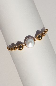 A great blend of pearls and gold, this bracelet is a great statement piece you’ll love to wear. Length 7.5” Natural Freshwater Pearls AAA Luster Pearls 14K Gold Fill Please note - Freshwater Pearls & Gemstones are all natural and therefore unique, your Adorn Pili piece will be a one of one design. One Of One, Pearl Gemstone, One Design, Statement Pieces, All Natural, Fresh Water, Freshwater Pearls, Gold Filled, Bracelet