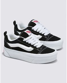 ad eBay - The Knu Stack starts with our modern interpretation of a classic 90s silhouette—and then cranks it up a notch. Signature rubber waffle outsoles. A Puffy 90s Style with a Chunky Platform Outsole. Heel pulls for ease of entry. Puffy Vans, Vans Chunky, Chunky Vans, 90s Silhouette, 90s Style, Chunky Platform, Women's Sneakers, 90s Fashion, My Name