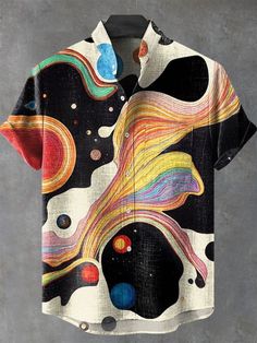 Description:Material: Cotton BlendStyle: CasualTheme: ARTPattern: ARTSleeve Type: Short SleeveNeckline: Shirt CollarElasticity: No StretchFit Type: RegularShirt Length: RegularSize Chart: Merch Inspiration, Linen Shirt Men, Afro Punk, Abstract Art Print, Printed Linen, Print Shirt, Linen Shirt, I Tattoo, Modern Vintage