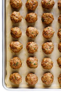 the meatballs are ready to be cooked in the oven or on the baking sheet