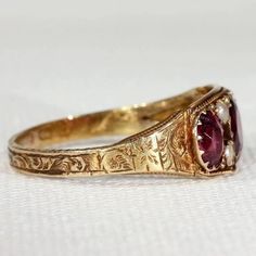 Victorian Rings Vintage 1stdibs, Gold And Garnet Ring, Antique Gold Wedding Ring, Vintage Gold Rings Antiques, 1800s Engagement Ring, Victorian Garnet Ring, Garnet Engagement Ring Vintage, Victorian Rings Engagement, Vintage Gold Wedding Rings