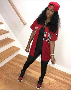 Birthday Party Outfits Plus Size, Baseball Jersey Outfit Women Plus Size, College Homecoming Outfits Black Women, 90s Costume Ideas Woman, Baseball Jersey Outfit Women, Cute Hipster Outfits, Drip Ideas, Mom Fits