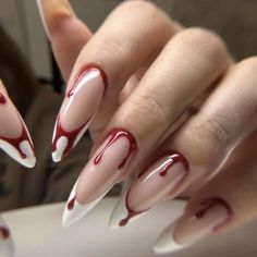 Get ready for spooky season with these Halloween nail designs that will level up your costume game! From classic jack-o'-lanterns to creepy cobwebs, this tutorial will show you how to create the perfect manicure for the scariest night of the year. Whether you're a beginner or a nail art pro, these designs are sure to impress at any Halloween party. Paznokcie Hello Kitty, Vampire Nails, Anime Nails, Nail Art Salon, Party Nails