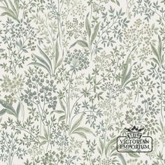 the victorian emporum wallpaper in green and white