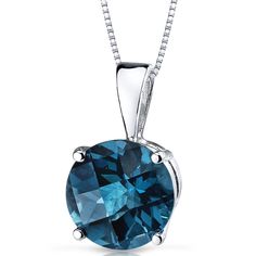 PRICES MAY VARY. PEORA QUALITY GENUINE LONDON BLUE TOPAZ - Cut from the finest gemstone, Round Shape, 8mm, 2.50 Carats with its signature rich Midnight Blue hue for a luxurious glow. Stone has a flattering checkboard faceting. SOLID 14K WHITE GOLD - Crafted in 14K White Gold, stamped with 14K to ensure metal purity. Hypoallergenic and safe for sensitive skin. LUXURIOUS GOLD PENDANT FOR EVERYDAY - Classic solitaire necklace with a colorful twist. Indulge in this beautiful gemstone London Blue Top London Topaz, Blue Topaz Pendant Necklace, Shine Jewelry, Ruby Necklace Pendant, White Gold Pendant Necklace, Blue Sapphire Pendant, Amethyst Necklace Pendant, Blue Topaz Pendant, Topaz Pendant