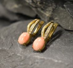 Gold Plated Gold Coral Earrings, Long Earrings Gold, Gold Long Earrings, Long Gold Earrings, Real Jewelry, Coral Earrings, Natural Coral, March Birthstone, Pink Coral