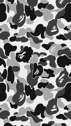 a camouflage pattern with black and white colors