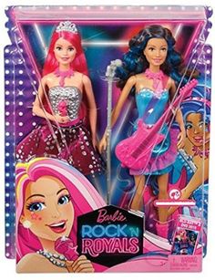 two barbie dolls are shown in the packaging