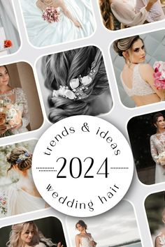 a collage of photos with the words, friends and ideas for wedding hair