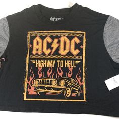 Nwt Unique Style, Ac/Dc Band Crop- Top T-Shirt. Perfect With Jeans And Has Silver Shimmer Sleeves. Width- 17" (Flat) Length- 15" (Flat) Silver Cotton Top For Streetwear, Silver Cotton Tops For Streetwear, Casual Silver Tops With Graphic Print, Casual Silver Top With Graphic Print, Silver Graphic Print Cotton Top, Silver Cotton Top With Graphic Print, Silver Cotton Tops With Graphic Print, Acdc Tshirt, Ac Dc Band