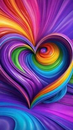 a colorful heart made out of different colors