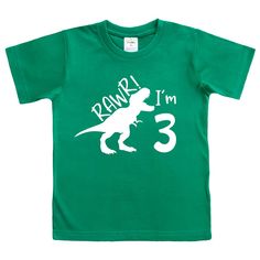 PRICES MAY VARY. This 3rd birthday shirt boy is great quality and fit. The design is adjusted according to the shirt size. This rawr im 3 dinosaur birthday shirt is designed for an age appropriate fit, so there is no need to buy big The 3 year old boy birthday shirt is made from 100 Percent Cotton material (except Charcoal Black, Charcoal Blue, Light Gray and Camo which are Cotton Blend). The design on three shirt is made with high quality material. All our products are machine washable. The mat Dino 1st Birthday Shirts, Dino 3rd Birthday Shirt, Dinosaur Themed Birthday Shirts, Dino Birthday Party Shirts, Dino Birthday Shirt 3, Dinosaur 3rd Birthday, Dino Tshirt, Boy Birthday Shirt, 3rd Birthday Shirt