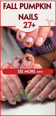 Indulge in the warm and cozy vibes of autumn with our charming Fall Pumpkin Nails. These nail designs capture the essence of the season, featuring vibrant pumpkin colors and whimsical motifs that are sure to elevate your manicure game. Whether you prefer cute pumpkin accents or stylish pumpkin patterns, our Fall Pumpkin Nails offer a variety of options to suit your style. Pumpkin Patch Nail Ideas, Fall Nail With Pumpkin, Simple Fall Halloween Nails, Pumpkin Tip Nails, Teal Pumpkin Nails, Autumn Pumpkin Nails, Fall Halloween Nail Designs, Halloween Fall Nails Ideas