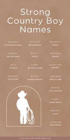 The Best Country Western Baby Names Cowboy Names For Boys, Nature Girl Names, Bohemian Baby Names, Short Boy Names