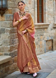 This luxurious printed Patola Saree is every women's dream. With carefully selected designs in vibrant colors, you can't go wrong with this choice. --------------------------------- S A R E E ● D E T A I L S --------------------------------- ● Fall and Edging : Done ● Tassel : See in Option ● Petticoat : On request Extra Charges ● Drapping Saree (Ready to wear) : On Request Extra Charges ● Blouse : Matching Unstitched Piece (See in option) ● Occasion : Wedding, Party, Festive, Function ● Type: Bollywood ● Includes : 1 Saree, 1 Blouse Piece ● Saree length : 5.5 meter ● Blouse piece : 0.8 meter ● Wash Instruction:- Dry Clean Only Premium quality Product with Fine Finishing 🎁      Gift for Women This lovely Weaving Silk Saree makes for a fantastic gift for your special and loved ones on thei Casual Engagement Party, Drapping Saree, Saree Designer Blouse, Saree For Wedding, Patola Silk Saree, Saree Designer, Trendy Sarees, Brown Silk, Work Sarees