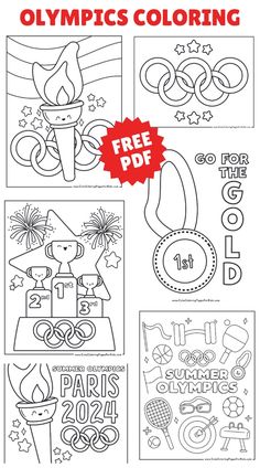 the olympic coloring pages are available for kids to color and learn how to use them