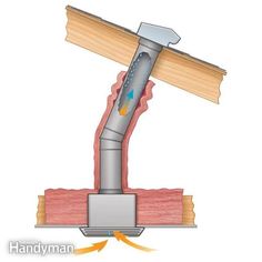 an image of a metal object with wood on it's side and a hammer sticking out of the top