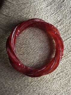 Red 59.75mm Natural Very RARE Carved Rope Jadeite Jade Handmade Bangle Bracelet #244 Size: 59.75mm x 11mm x 9mm Weight: tbd This is a magnificent piece of jadeite! No gem certificate is provided. Jade Accessories, Red Jade Bracelet, Handmade Bangle Bracelets, Gorgeous Wedding Bands, Arm Bangles, Jewelry Book, Only One, Dope Jewelry Accessories, Star Bangle