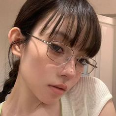 2024 Y2K Women's Retro Small Square Frame Glasses Girls Japanese Harajuku Glass Eyewear Decorative Wire Rim Glasses Women, Future Glasses, Simple Ootd