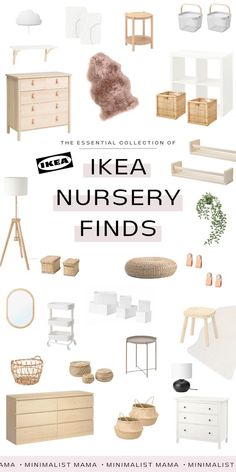 ikea nursery finds from the minimal collection of ikea nursery finds, including furniture and accessories