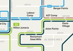 a subway map with all the stops and directions to various locations in each city on it