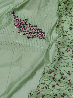 Item Overview ATHARVA Hand Embroidery Indian Salwar Kameez Green/Chanderi/Organza Dupatta/Custom Stitch Unstitch/Gift/Anarkali/Plazzo/Pant/Gift Dno. CH1822 Fabric:  * Shirt: Chanderi Silk- Embroidered Neck/ 2.5 Mts Beautiful Hand Embroidery  * Dupatta: Organza Dupatta 2.5Mts/Trim Border/Lace/Latkans Tassels/All over jaal embroidery  * Bottom Santoon Taffeta Silk 2.5 Mts. Excusive: Embroidered Party Wear Punjabi Suit. 🌷CUSTOMIZATION (No Extra Charges) * Fabrics Customization: Designs Can be made Semi-stitched Green Chinon Unstitched Suit, Pista Green Semi-stitched Suit For Diwali, Unstitched Embroidered Palazzo Set In Dola Silk, Semi-stitched Embroidered Green Kurta, Unstitched Embroidered Art Silk Palazzo Set, Pista Green Chanderi Kurta With Resham Embroidery, Pista Green Straight Kurta Sets With Mirror Work, Pista Green Sets With Mirror Work And Straight Kurta, Green Embroidered Sets In Chinon