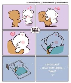 the comic strip shows that there are two bears and one bear is sleeping