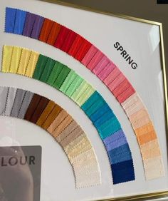 the color swatches are all different colors in this picture, but there is no image to describe