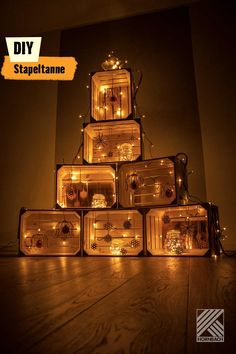 a stack of suitcases sitting on top of a wooden floor