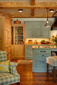 the kitchen is clean and ready to be used as a living room or dining area