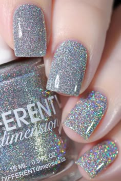 Glitter Polish, Kimberly Clark, Glitter Bomb, Silver Holographic, Nail Decorations, Perfect Nails