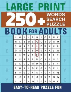 the large print 250 words search puzzle book for adults